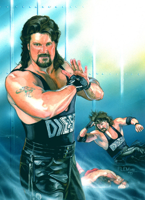 vanillamidget:  mengs-mullet:  Tom Fleming wrestling art  WOW! 