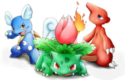 pokemonpalooza:  Starters of Four Generations