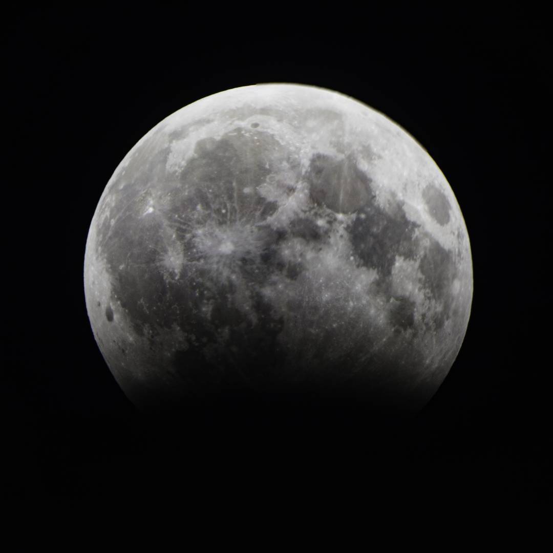 Partial lunar eclipse during full moon tonight. #lunar #lunareclipse #fullmoon #moon