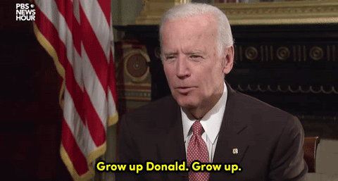 wilwheaton: micdotcom: Joe Biden tells Trump to grow up in response to a question