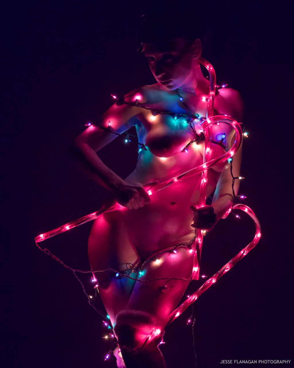 jesseflanagan:  With Melissa Meaow in Christmas lights Photos by me