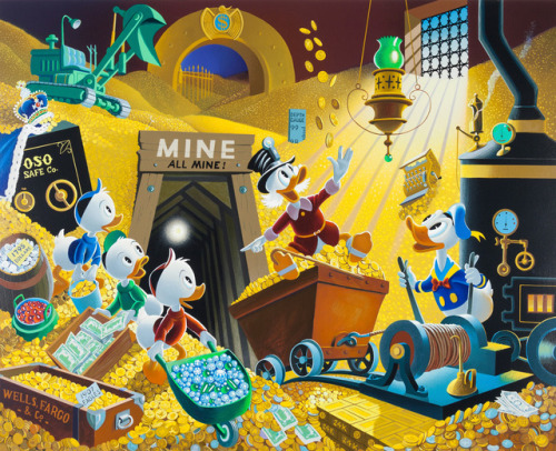 Rich Finds at Inventory Time (1994). By Carl Barks.Funny details: OSO Safe Co., the “MINE All Mine!”