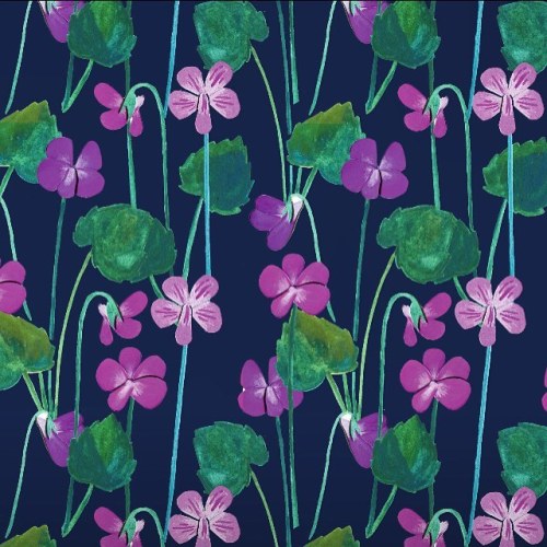 Week 19: Violets! #pattern #PatternThursday #floralpattern #dsfloral #dspattern #violets #illustrati