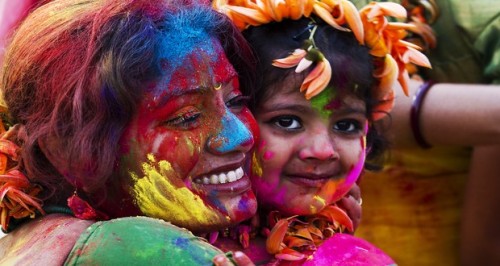 demhalfbloods:Holi, IndiaAlso known as the festival of colors and love, this vivid spring festival b