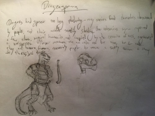 World Building For The Game I Run. Drew Up Some (probably Disastrous) Skeletal Structure For These Non-humans.