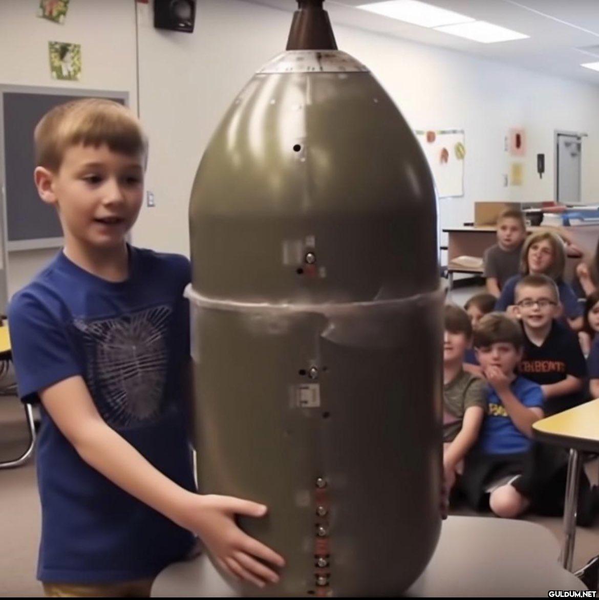 Kid brings nuclear warhead...