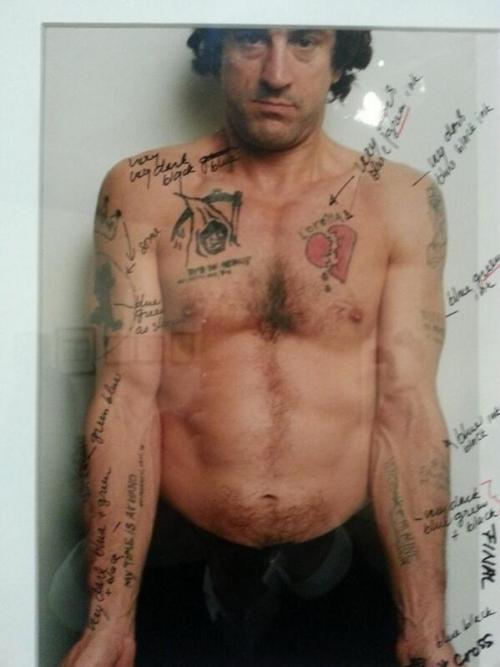 aconversationoncool:Martin Scorsese overlays potential tattoos for Robert De Niro in Cape Fear, 1991
