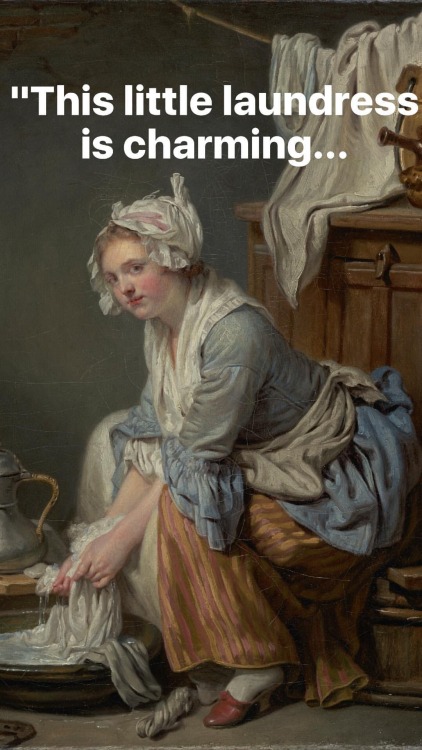 licieoic:  rush-keating:  npr:  thegetty:  The story behind The Laundress.  This is so good. -Emily  I find that hard to reconcile with how 18th century dresses had boobs practically hanging out of them. Maybe the chest wasn’t as sexualized as the ankles