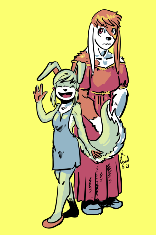 Patreon IllustrationKelephant requested Crystal and Debra in cute dressed.www.patreon.com/LK