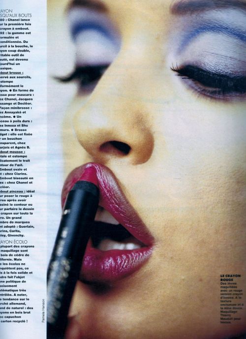 the-original-supermodels:Maquillage le plus Pointu, C'est le Crayon - ELLE France (1992)Patricia Har