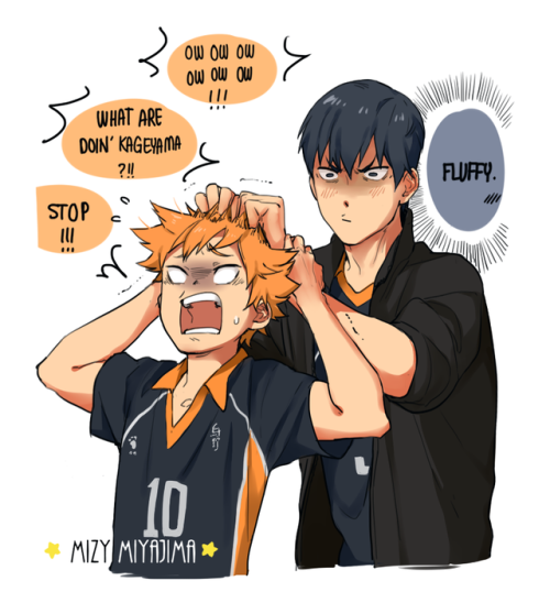 miyajimamizy: Hinata’s fluffy hair!! *INTENSE RUFFLING* Instagram l Twitter