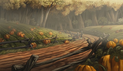 ncrossanimation:Some backgrounds I designed and painted for Over the Garden Wall - Chapter 2 “