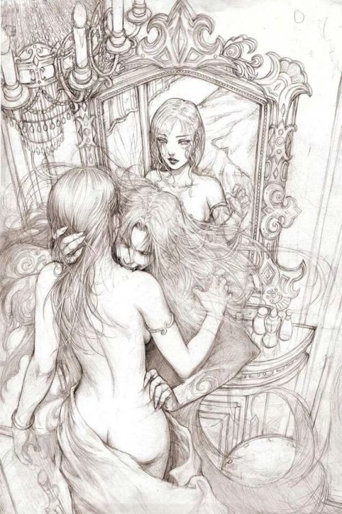 hollowones:  by diogo saito Color version: http://hollowones.tumblr.com/image/76481932346 