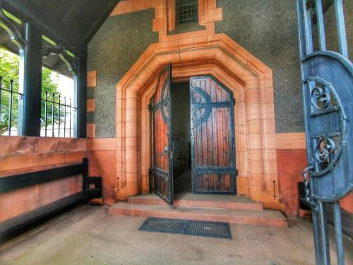 A very lovely little church in Scotland.  You can see that they appreciate quality ironwork, bu