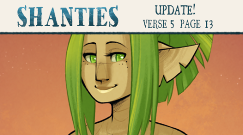 captainmoony: SHANTIES Update: Verse 5 Page 13 ♫ Read Update ♫ Read from the Beginning ♫ ♫ Tapastic 