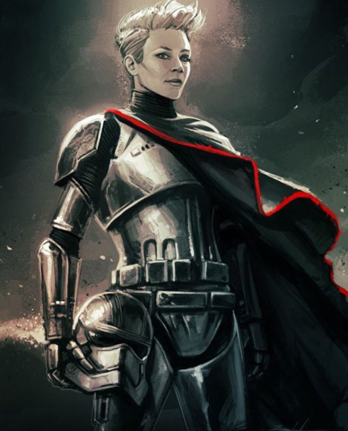 thedarkside-and-thelight:  reylo-is-bae:  Captain Phasma by Nathan Baertsch  this is beautiful - i l