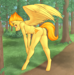 lotsofcaps: dafs-fungeon: Commission for lotsofcaps!Spitfire having to do her morning run nude after losing a wager.   And a nude version cause I’m a perv~  Absolutely beautiful work Daf. I love how all of it looks. Amazing &lt;3    Omai~