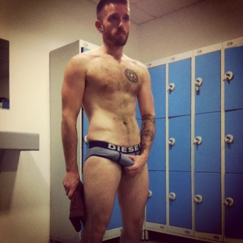theorangeboi:  Hard to keep soft in a locker room