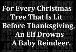 cravehiminallways212:  😱  Oh no&hellip;. I put our tree up tonight. The earliest I have ever put it up&hellip;. Suppose what the hell &hellip; I love venison!