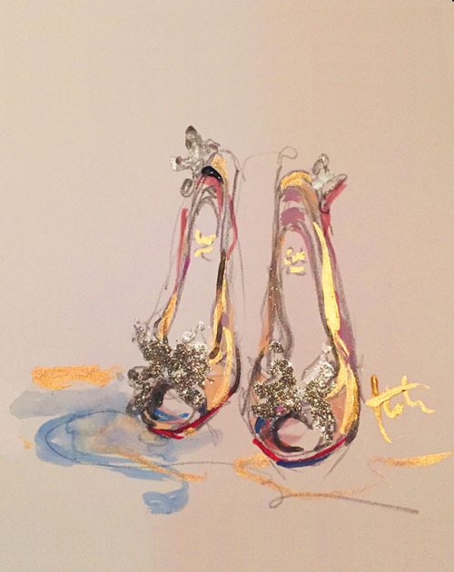 Cinderella&rsquo;s custom Louboutin Slippers. 
