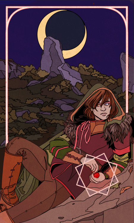 the tower | the lovers the moon | the hermit tarot cards for my D&D players! (some assets from @