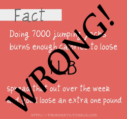 the-exercist:  lovelaura44:  the-exercist:  Everywhere I turn, some variation on this graphic is being posted by fitness blogs. This isn’t even remotely true. People really need to stop spreading this (misspelled) meme around.  First of all, doing
