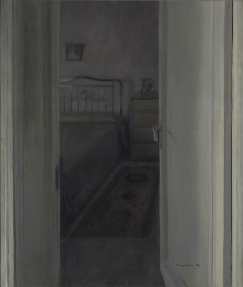 The 2nd. Bedroom    -    María Moreno, 1968.Spanish,b.1933-Oil on board, 100 x 85 cm.