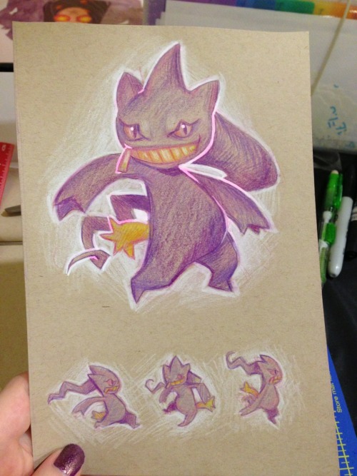 cloudedart:  Here’s an art post! Commissions I did at Pokécon. With cameos of my glorious nail polish.  I have 5 others in this same style that didn’t sell, I’ll be scanning those in once I get home and maybe doing a giveaway! They’re of Fletchling,