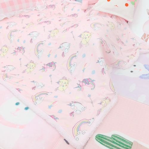 ♡ Kawaii Pink Unicorn Blanket - Buy Here ♡Discount Code: honey (10% off any purchase!!)