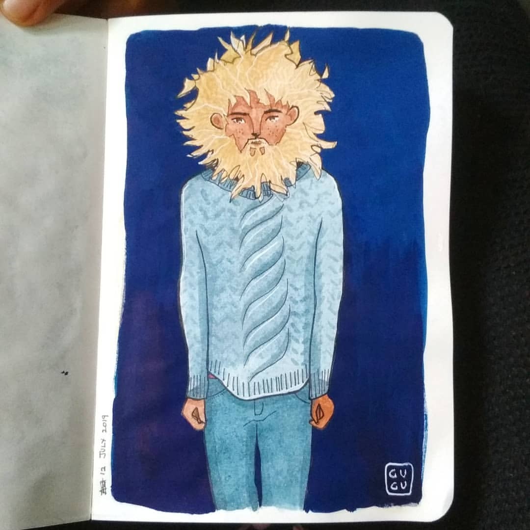 Wanted to make an awkward lion dude but found a 🌻 instead lol
Day 10/99
@99daysofsketching
#99daysofsketching2019 #99daysofsketching #watercolor #characterdesign #illustration #tinysketchbook #sunflower #lion...