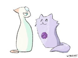 raveyrai:  I made an Ame and Porl kitty .