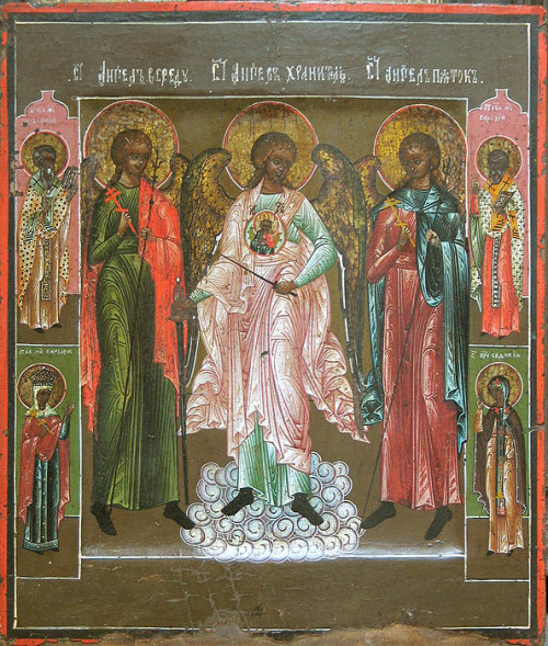 Guardian angels icon; Old Believer tradition; 19th century Russia