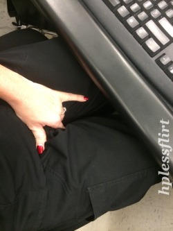 hplessflirt:  Frustrated at work 💋 ~K