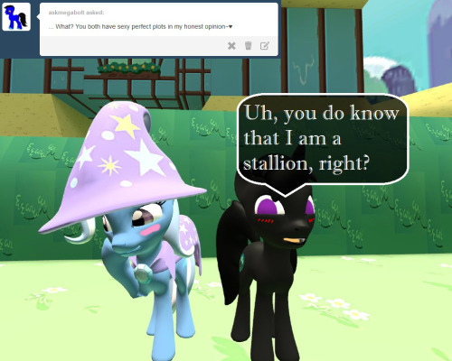 asktrixandberry:  Ender: Some ponies here are odd.  x3 Hee~!