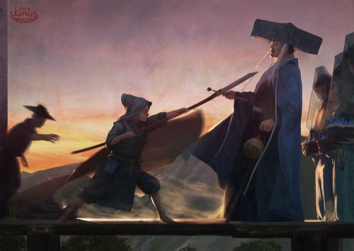 By Chinese artist Janus | Wuxia style. Chinese people call this kind of ambience 江湖jiāng hú. Previou