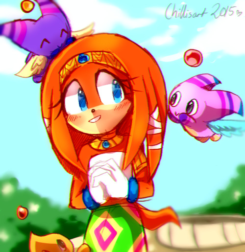 chillisart:  another stream doodle with my cintiq!! chao mama tikal is important to me