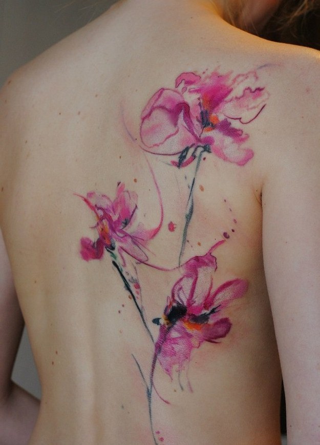 skindeeptales:  Watercolor Tattoos by Ondrash - Victor Octaviano - Russell Van Schaick