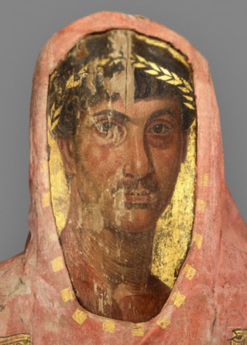 desimonewayland: Mummy of Herakleides, 120–140, Romano-Egyptian. Tempera and gilding on a wood