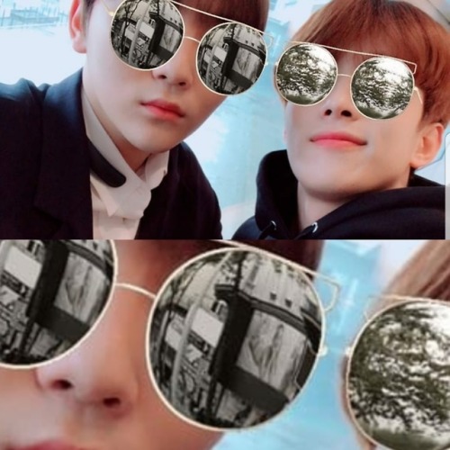 What’s up with that reflection tho 😂 #seventeen#SVT#boo seungkwan#dokyeom#lee seokmin #my innocent sons