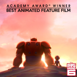 disneyanimation:  Big Hero 6 just won the Academy Award for Best Animated Feature! Congratulations to the entire team at Walt Disney Animation Studios! #Oscars
