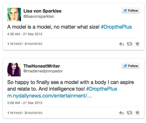 micdotcom:Australian model Stefania Ferrario has created #DropThePlus to prove that