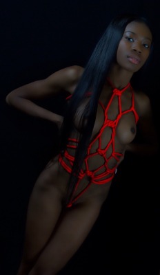 fillesnoires:    akinaamelie  prettyperversion:  “Roped in red”  Photographer @prettyperversion Model @therealcierra.j on Instagram go check her out.  Don’t remove caption or credit or you will be blocked. 