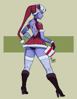 rjames22:  Quickie costume design for Widowmaker, this is what i imagine her Christmas skin should look like :p :3 