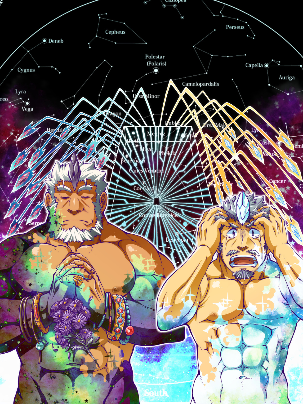 8-bitadonis:  Promo artwork from the upcoming gay dating sim/JRPG Fantastic Boyfriends: