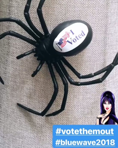The Mistress has spoken!! (And voted!!) ✊✊ #queenofhalloween #elvira #elviramistressofthedark #emotd