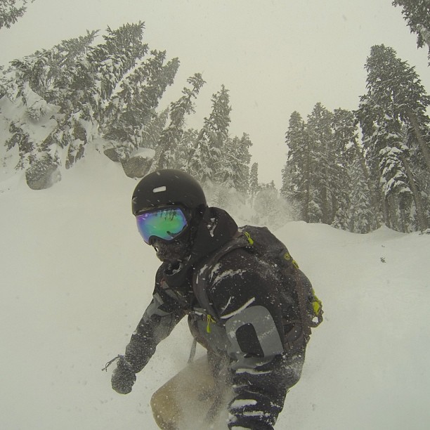 Exiting the white room. | #gopro #hero3 #powday #snowboarding #alpental