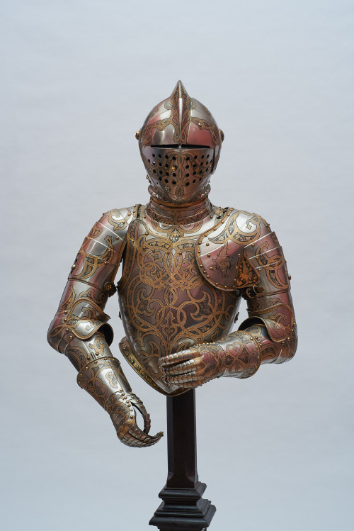 A lavishly gilded tournament Half-Armor which belonged to Archduke Ernst von Habsburg of Austria, at