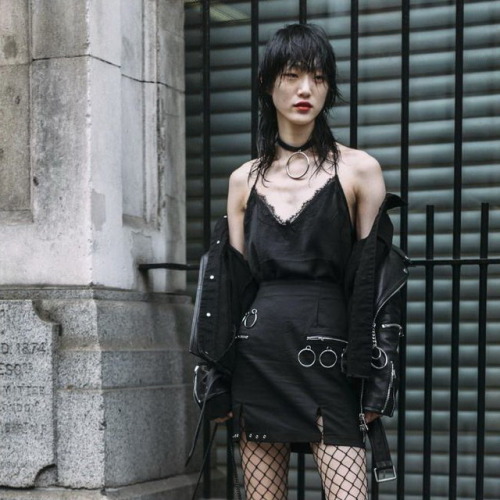 Sora Choi after Mulberry England FW17 show, shot by Valentina Valdinoci