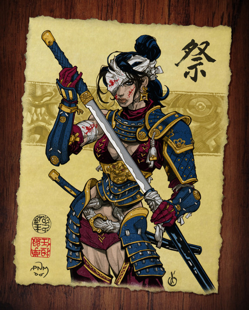 Porn Pics sekigan:Samurai Girl Coloured by PaulMcInnes