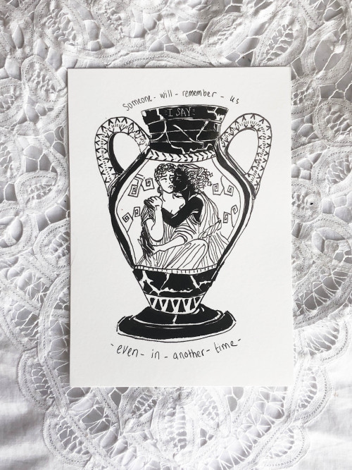 I’m now selling A5 fine art giclée prints of this Fragment of Sappho illustration on my